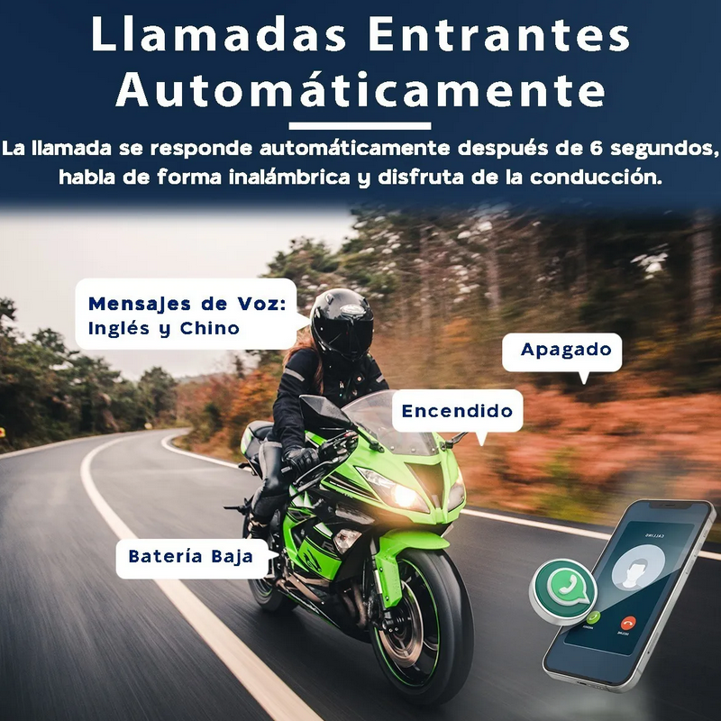 Auriculares Bluetooth 4.2 Cool Para Casco Con Micrófono.