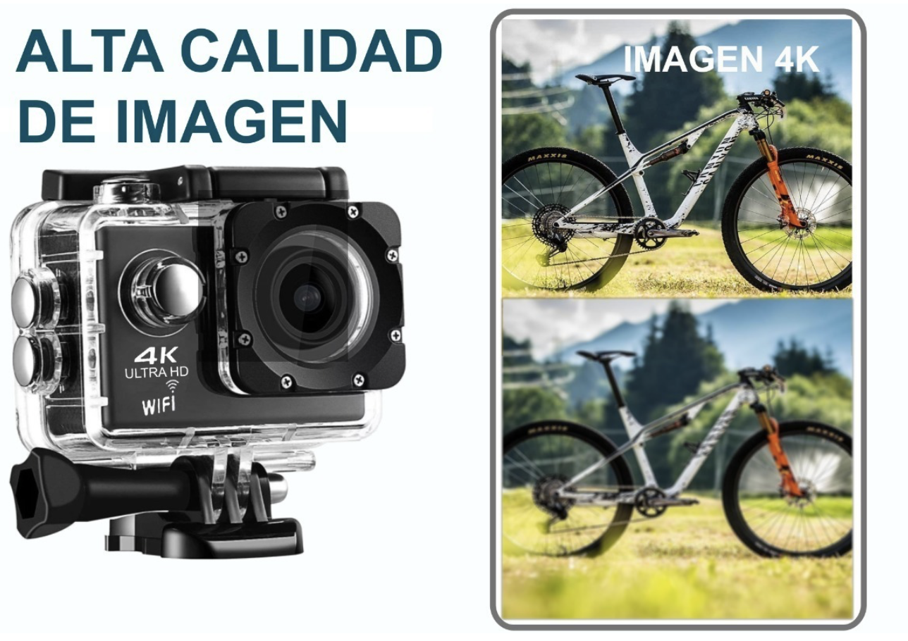 Camara Deportiva 4K Ultra HD con Wifi