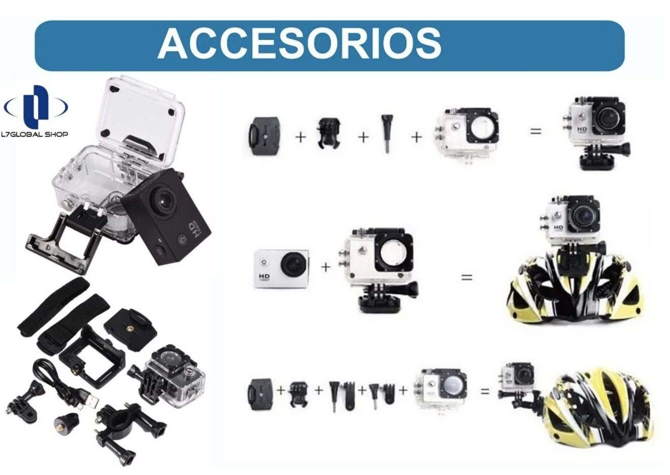 Camara Deportiva 4K Ultra HD con Wifi