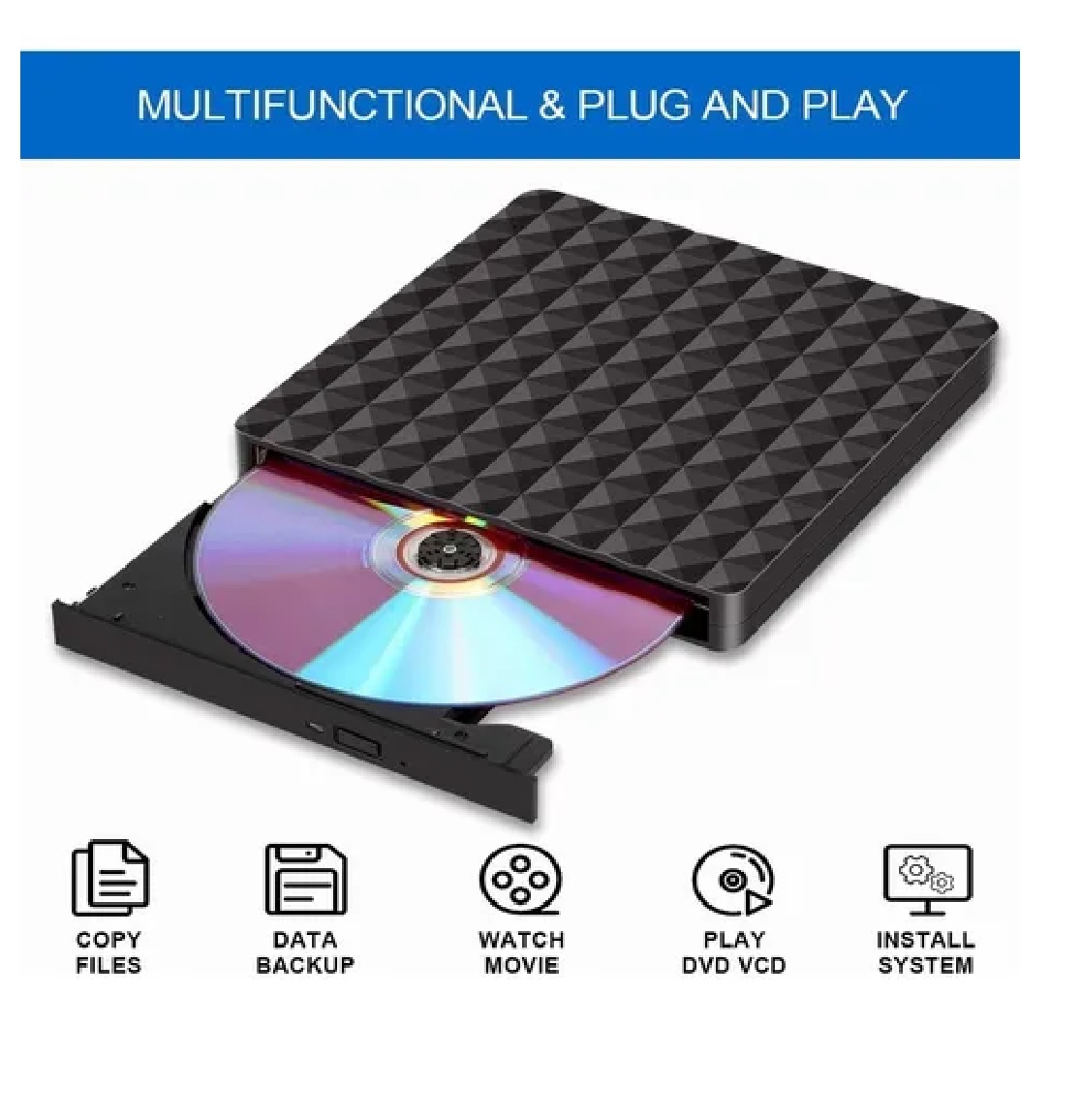 Lector Y Grabadora De Dvd/cd/externa Quemador Usb 3.0 Cd/dvd