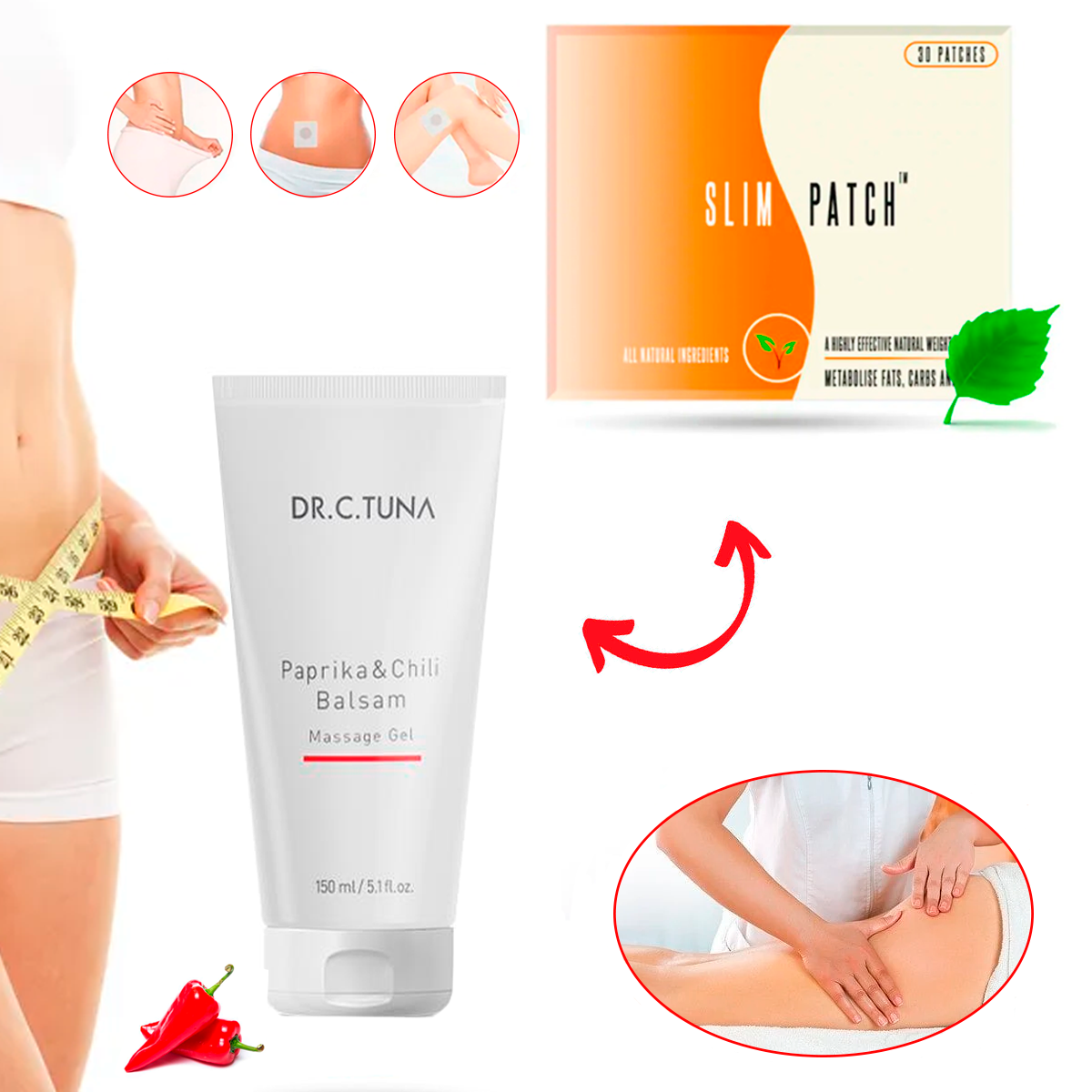 Parches Slim Patch Para Adelgazar Reafirman La Piel Sin Rebot Mas Bálsamo Para Masajes Farmasi Gel Reductor De Celulitis