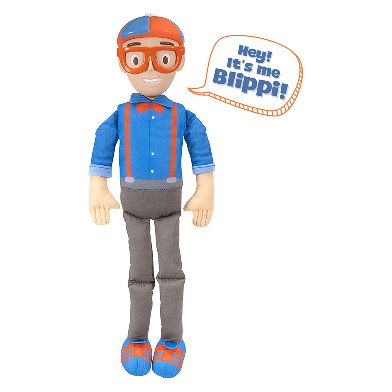 Muñeco Personaje Blippi de 40 Cm Alto, Sonidos y Frases en Idioma Inglés