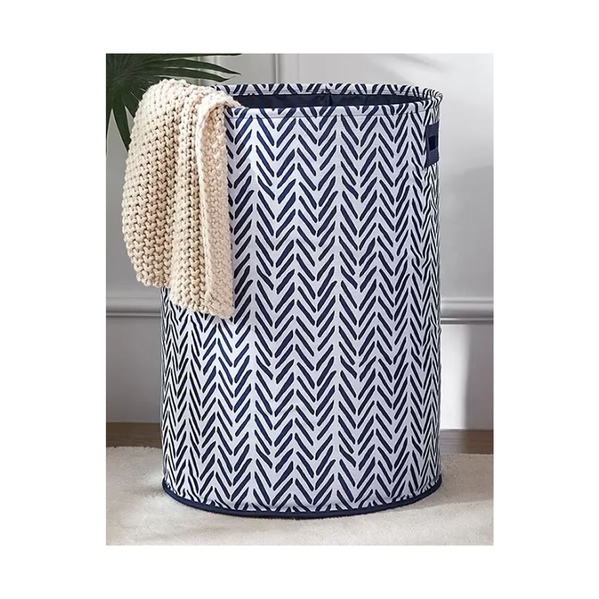 Bote De Ropa Azul Cesto Jumbo para Ropa Nautica Azul