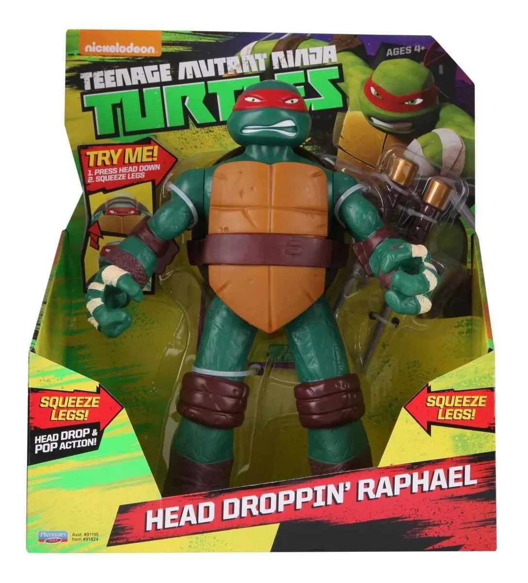 Tortugas Ninja Figura Rafael Esconde La Cabeza TMNT