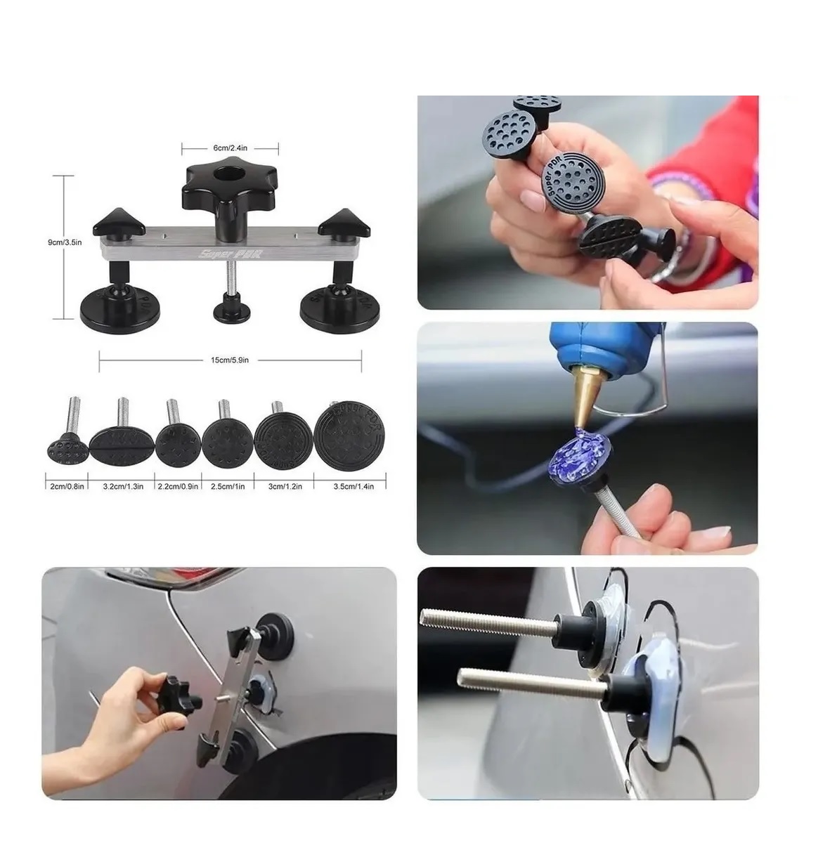 Kit Saca Golpes De Auto Ventosa Para Abolladuras