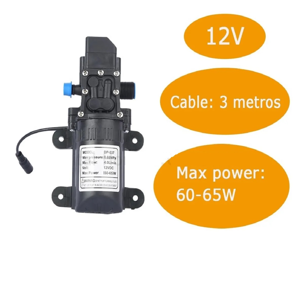 Lavadora De Auto 12v C/cepillo De Limpieza Para Hogar Coche