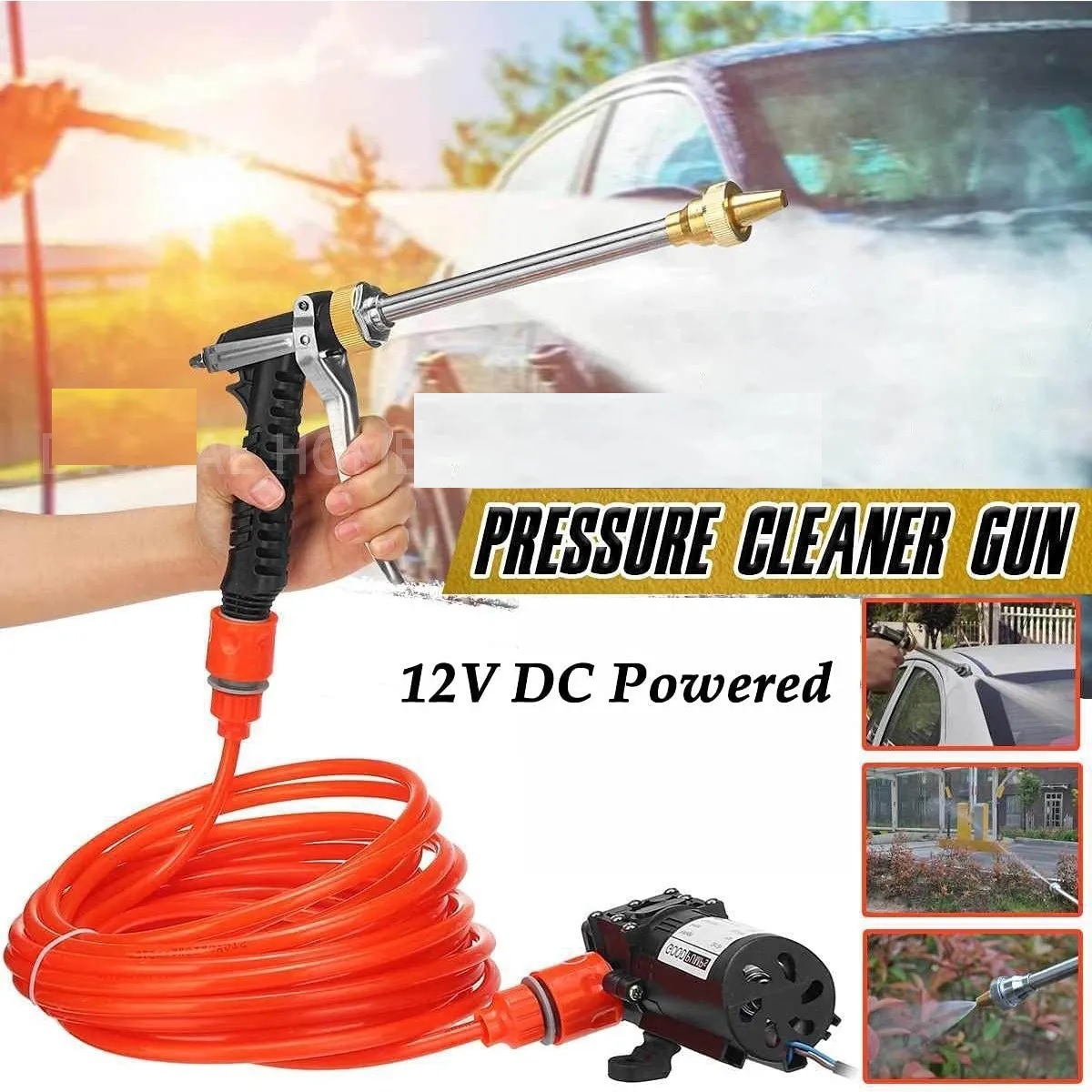 Lavadora De Auto 12v C/cepillo De Limpieza Para Hogar Coche