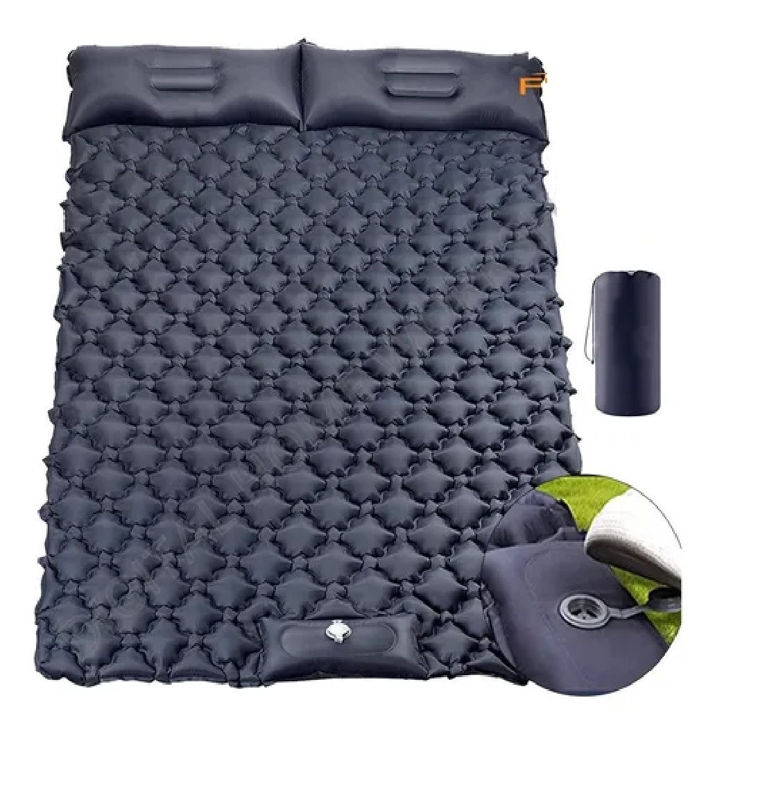 Colchón Inflable Plegable 200*120*6cm Para Cámping Azul