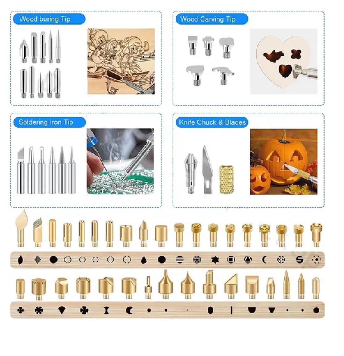 Kit Pirograbador De Madera Regulable 60w Completo