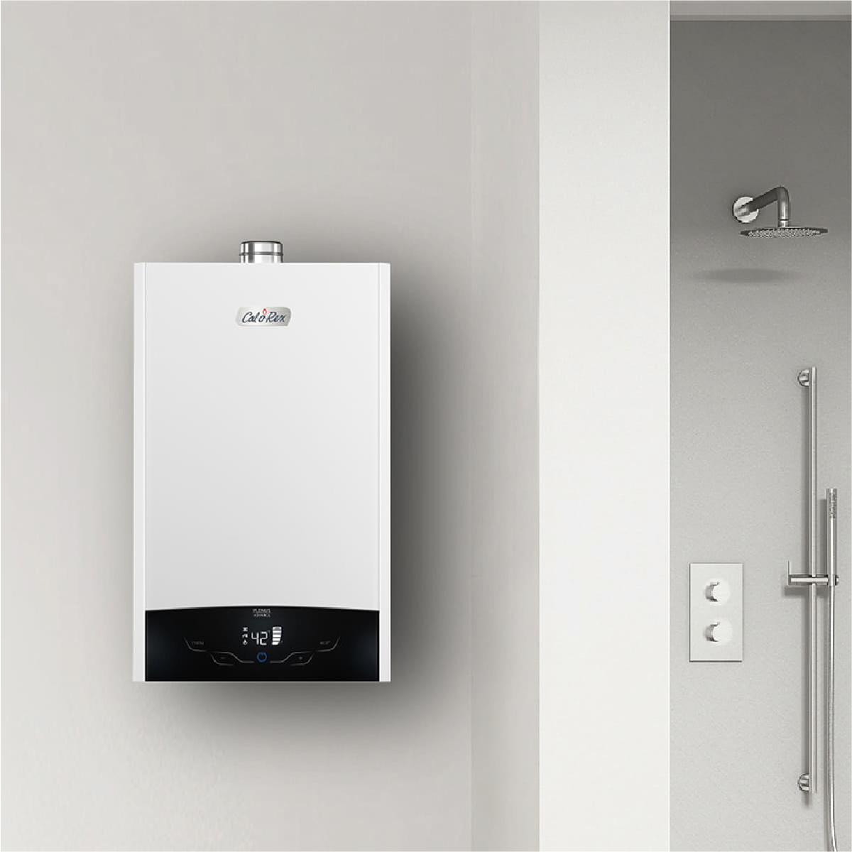 Calorex Calentador de Agua Instantáneo Modulante PLENUS ADVANCE 14 para 2 Servicios, 10 Litros/Minuto Gas Natural