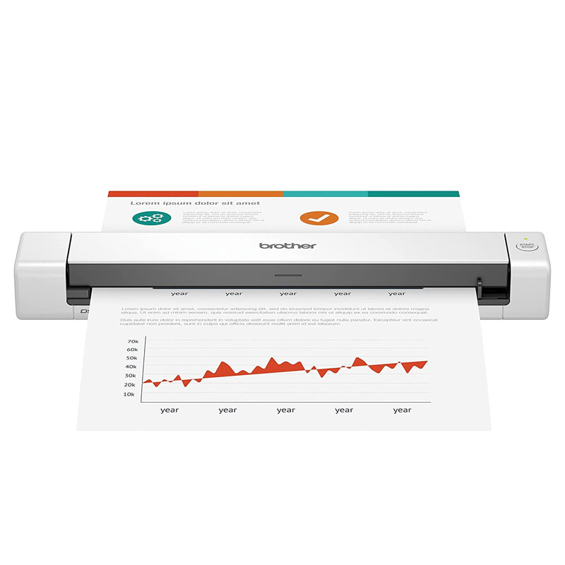 Scanner Portátil Brother Ds640, 1200 X 1200 Dpi, Escáner Color, Usb 3.0, Negro/Blanco.