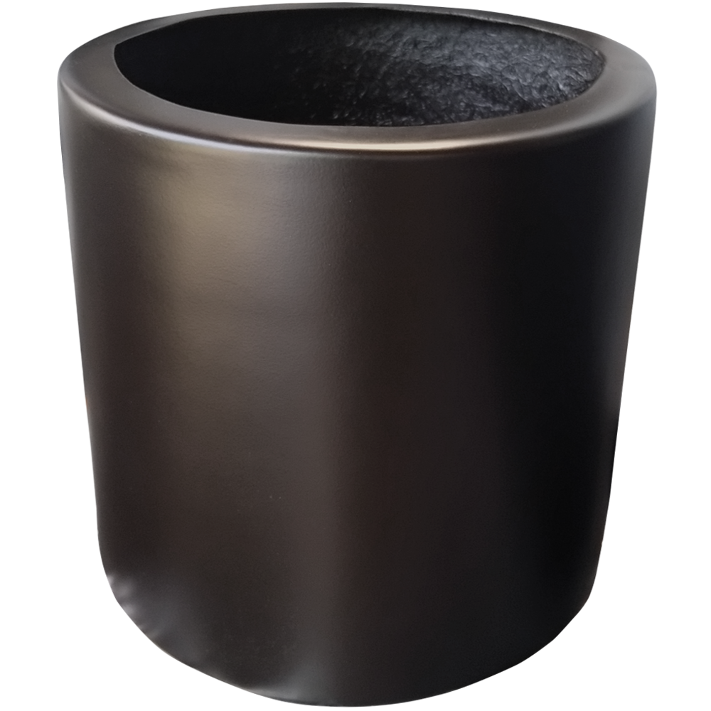 Maceta de fibra de vidrio modelo Cilindro 40cm chocolate*