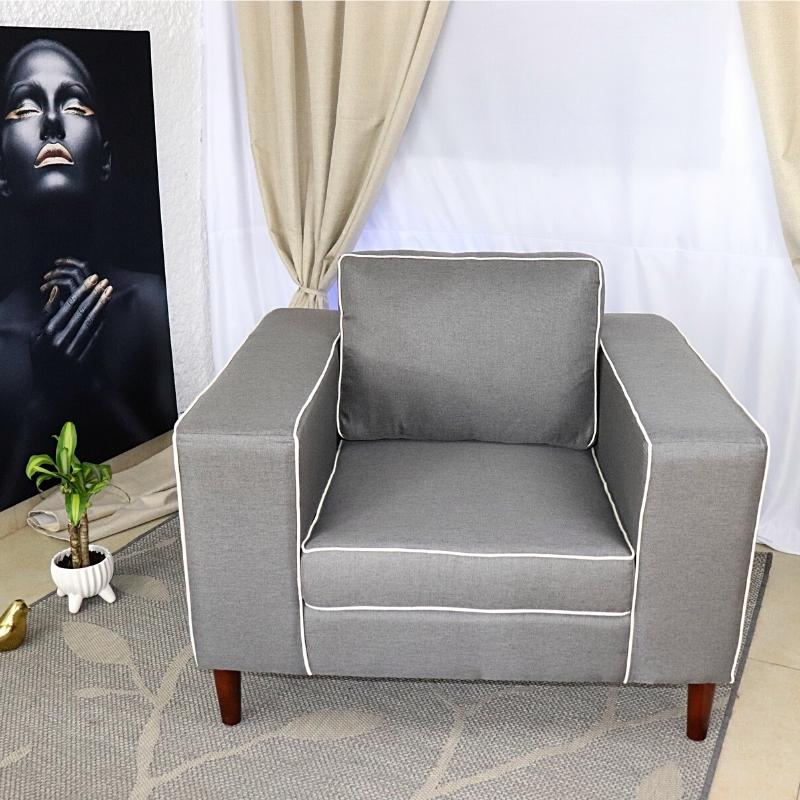 Sillón Moderno Individual Gris Vancouver