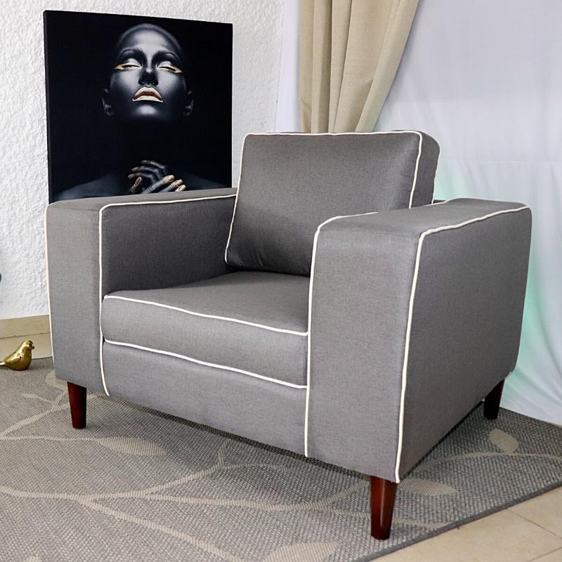 Sillón Moderno Individual Gris Vancouver