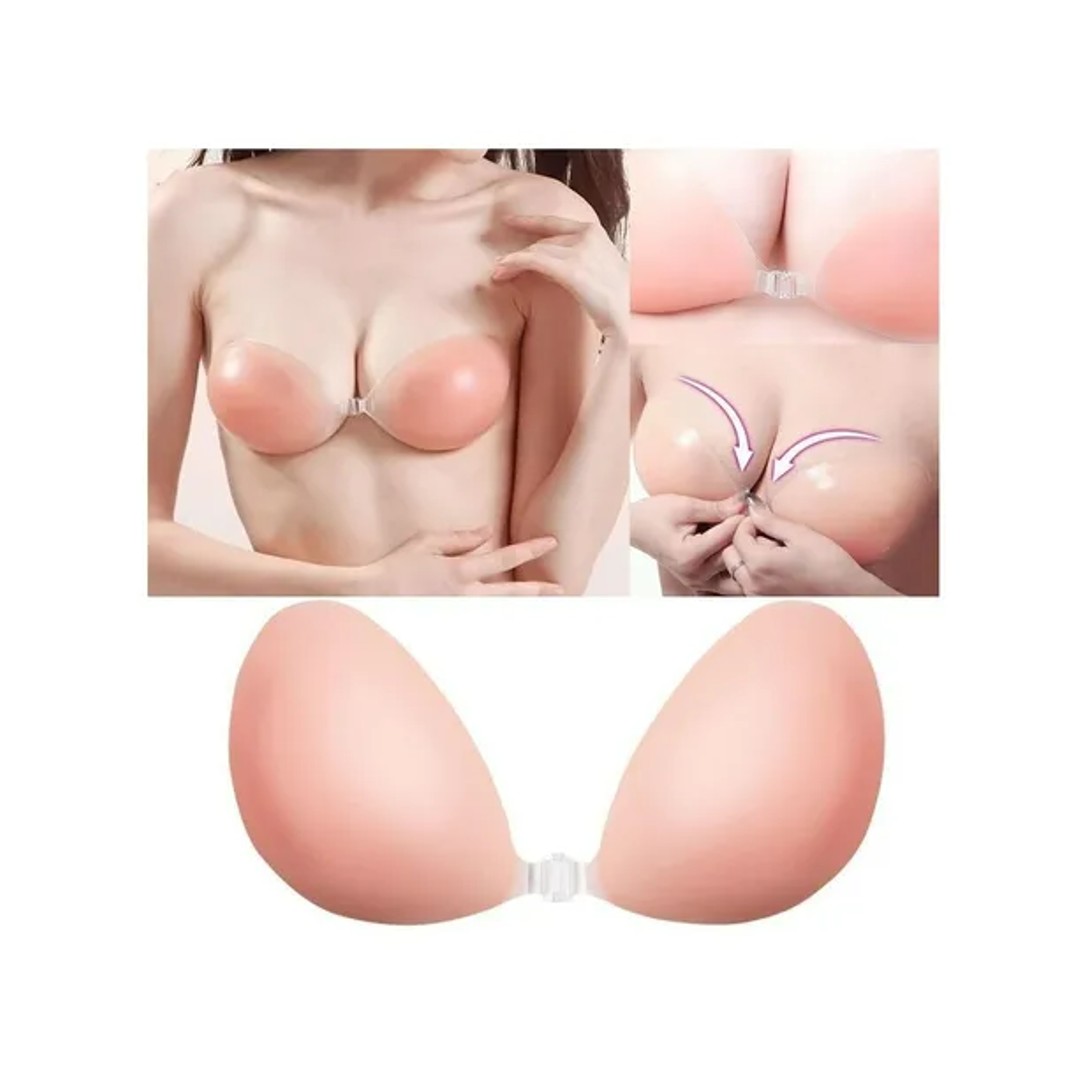 Brasier Silicon Adherible Aumenta Levanta Busto Ajustable