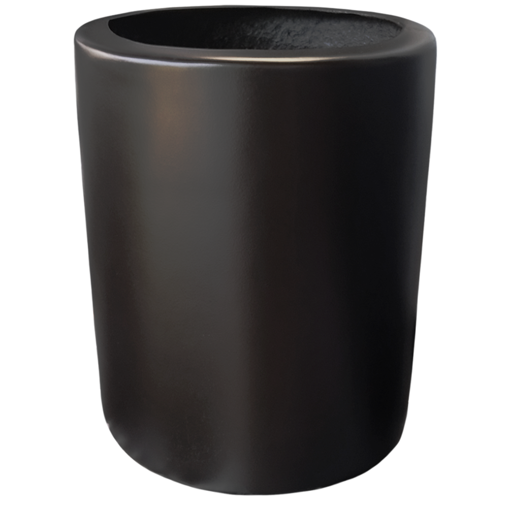 Maceta de fibra de vidrio modelo Cilindro 60x40cm chocolate*
