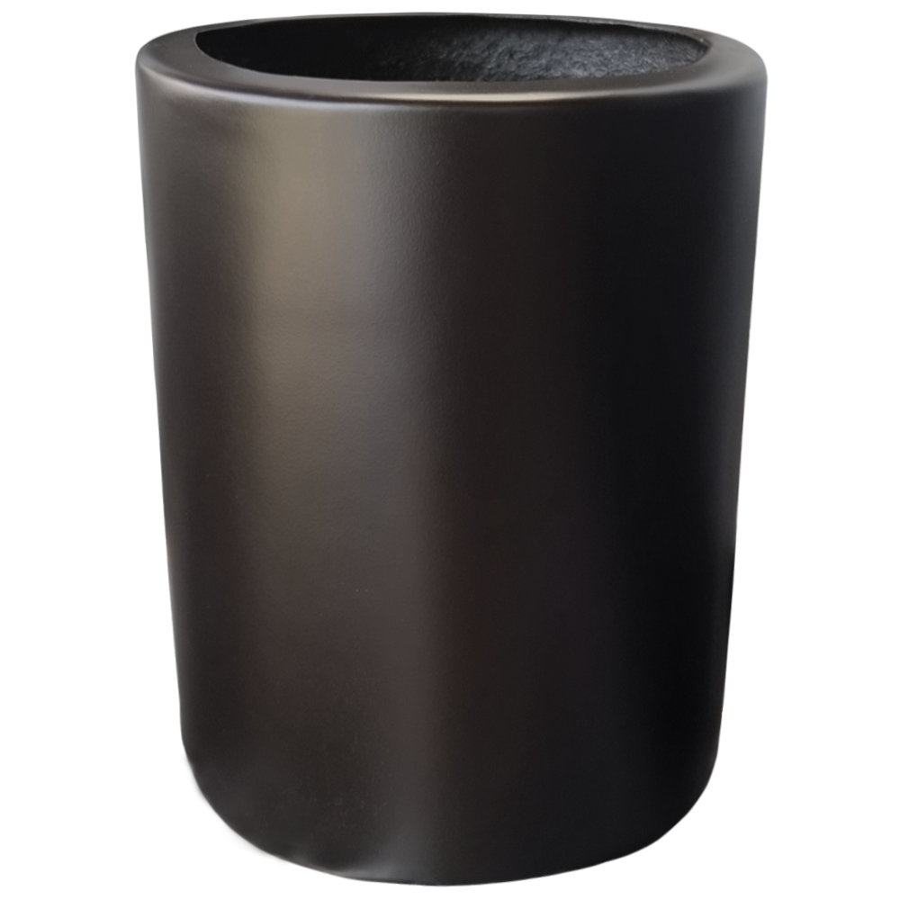 Maceta de fibra de vidrio modelo Cilindro 80x40cm chocolate*