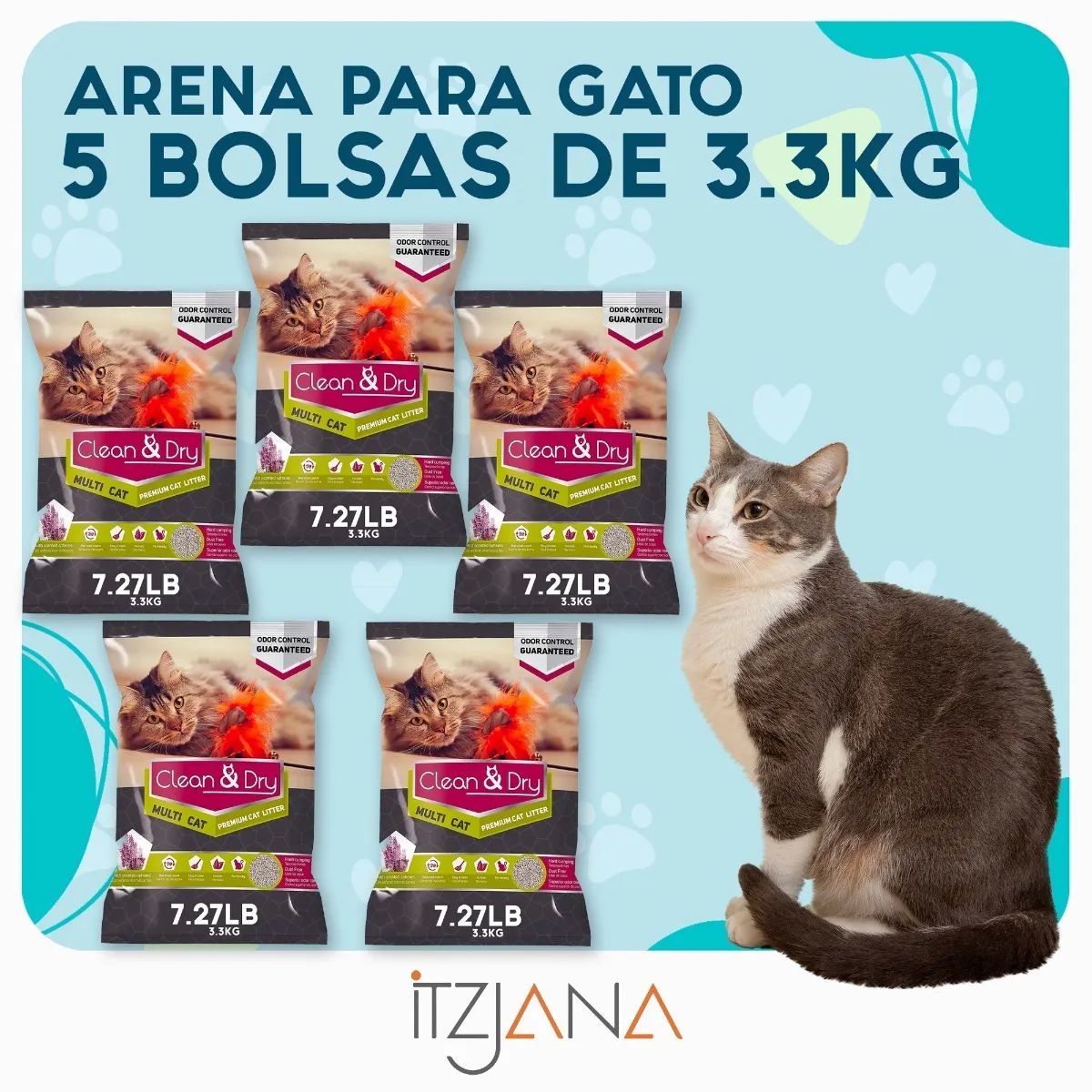 Arena para gato premium 16.5 kg
