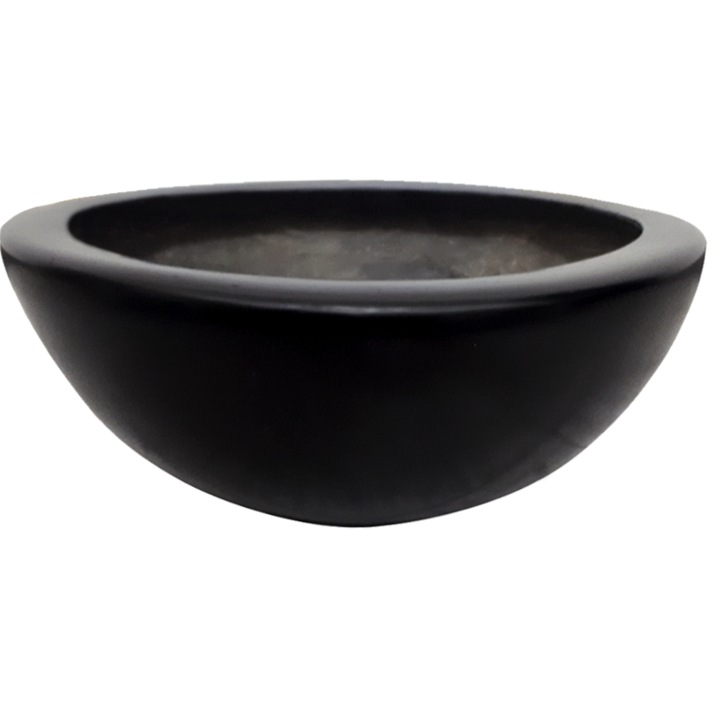 Maceta de fibra de vidrio modelo Luna mini  chocolate*