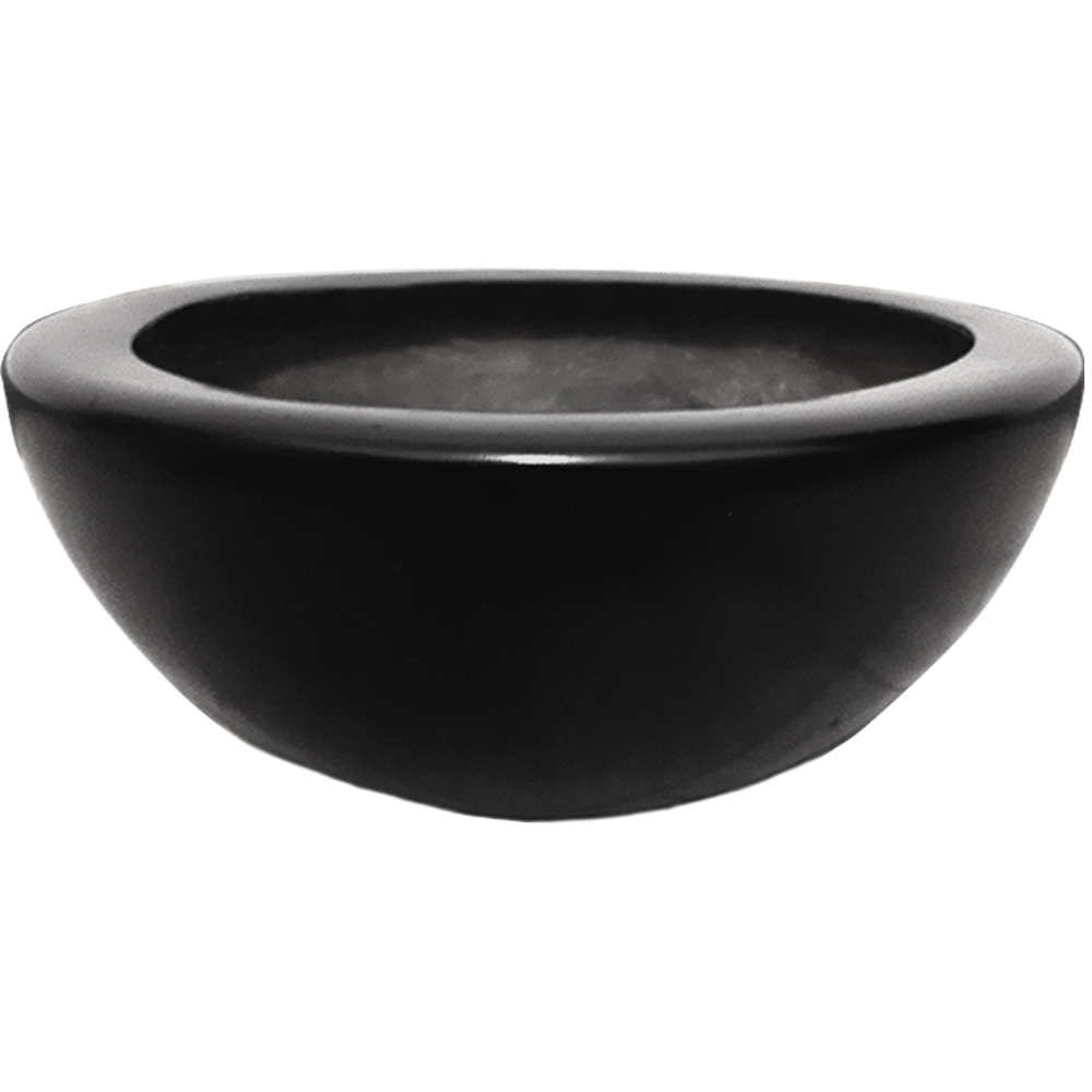 Maceta de fibra de vidrio modelo Luna Chica  chocolate*