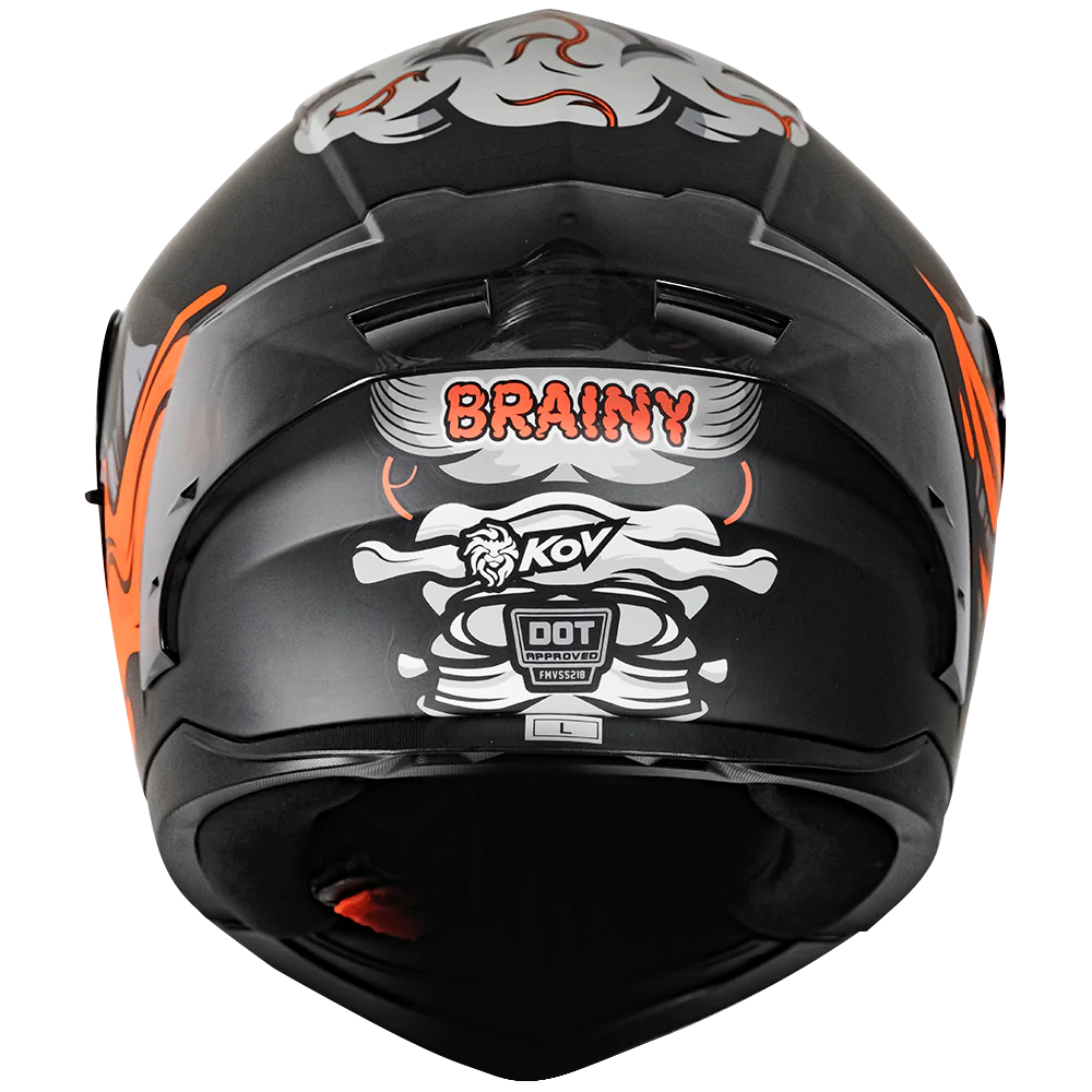 CASCO KOV BRAINY RUSH GRIS ABATIBLE PARA MOTO CERTIFICADO DOT 