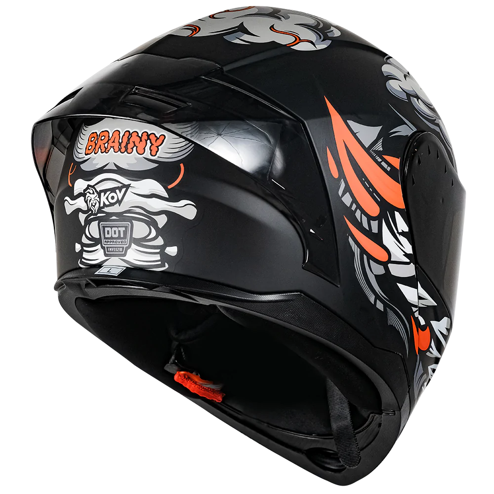 CASCO KOV BRAINY RUSH GRIS ABATIBLE PARA MOTO CERTIFICADO DOT 