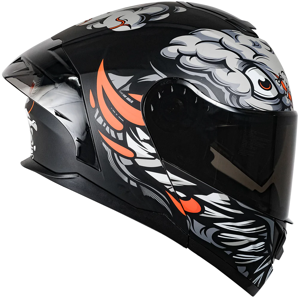 CASCO KOV BRAINY RUSH GRIS ABATIBLE PARA MOTO CERTIFICADO DOT 
