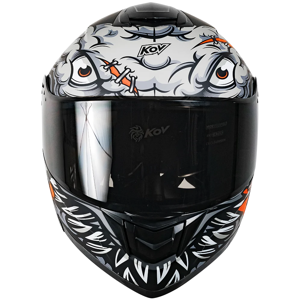 CASCO KOV BRAINY RUSH GRIS ABATIBLE PARA MOTO CERTIFICADO DOT 