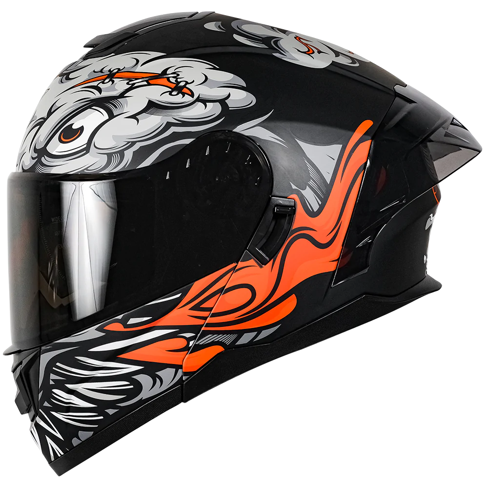 CASCO KOV BRAINY RUSH GRIS ABATIBLE PARA MOTO CERTIFICADO DOT 