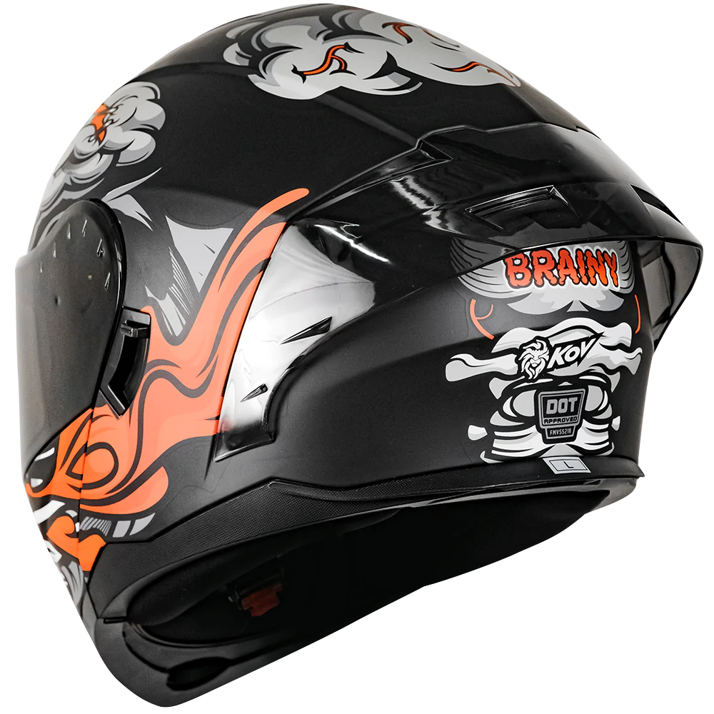 CASCO KOV BRAINY RUSH GRIS ABATIBLE PARA MOTO CERTIFICADO DOT 