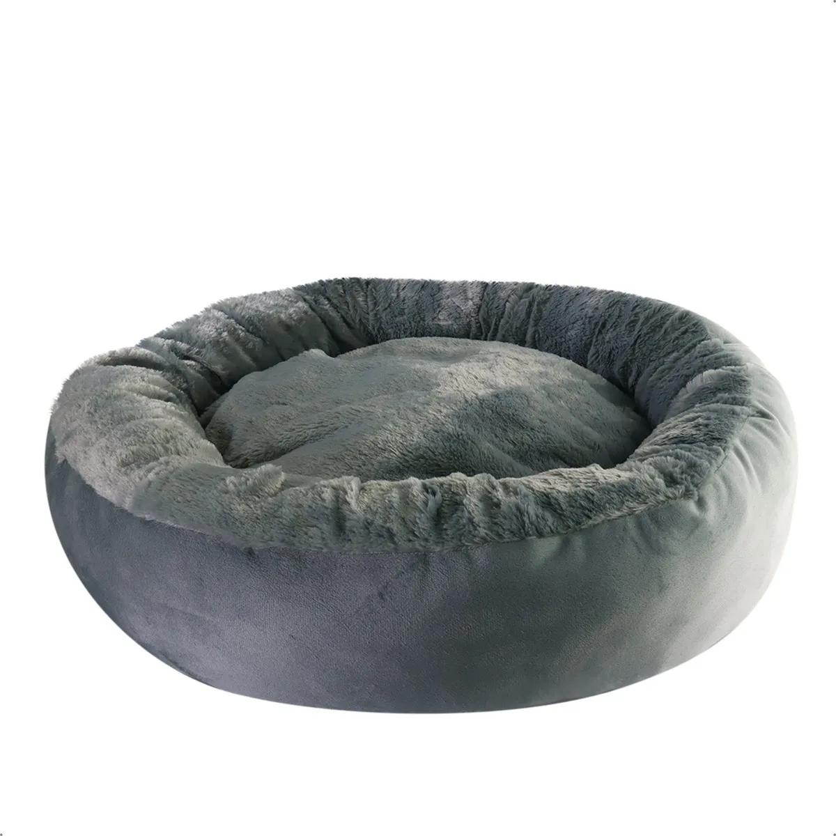 Cama para perro grande tipo dona lisa 80cm gris