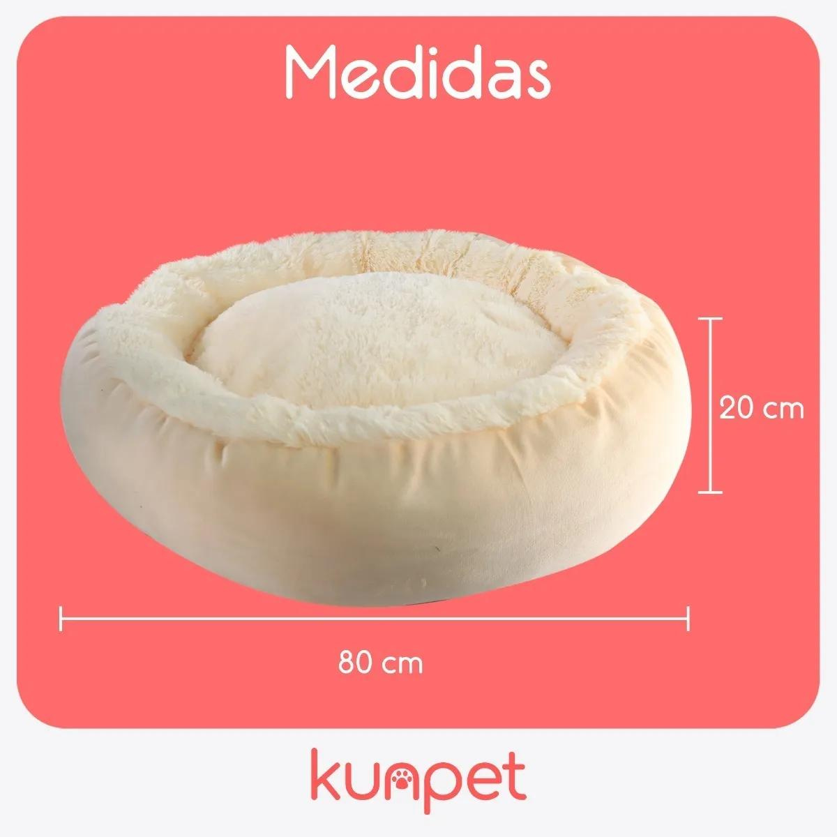 Cama para perro grande tipo dona lisa 80cm gris