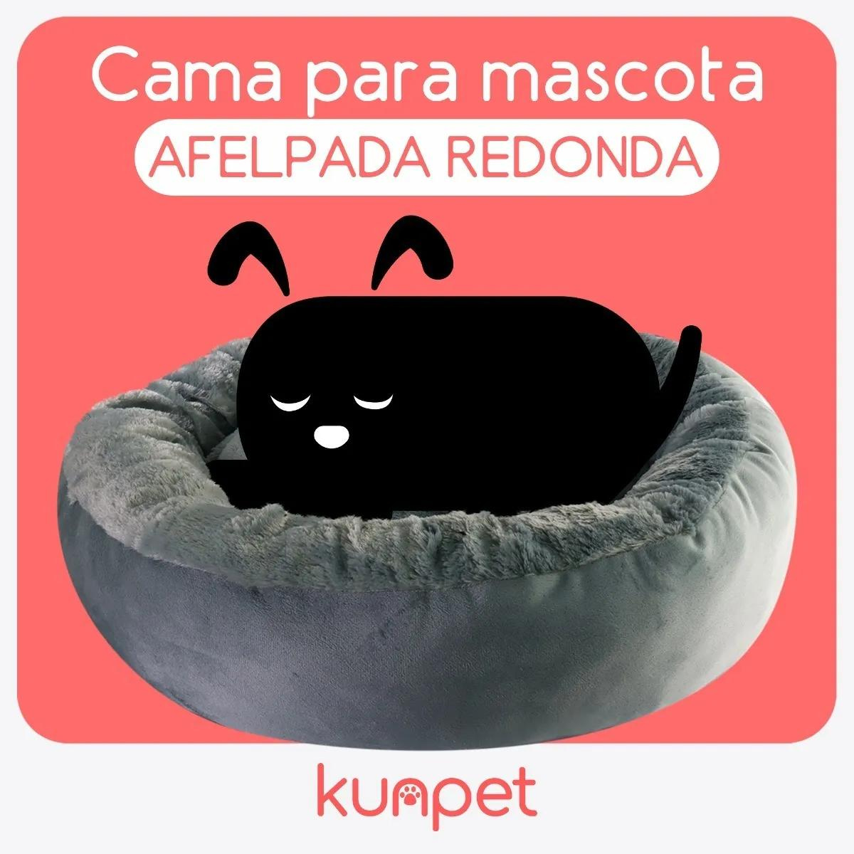 Cama para perro grande tipo dona lisa 80cm gris