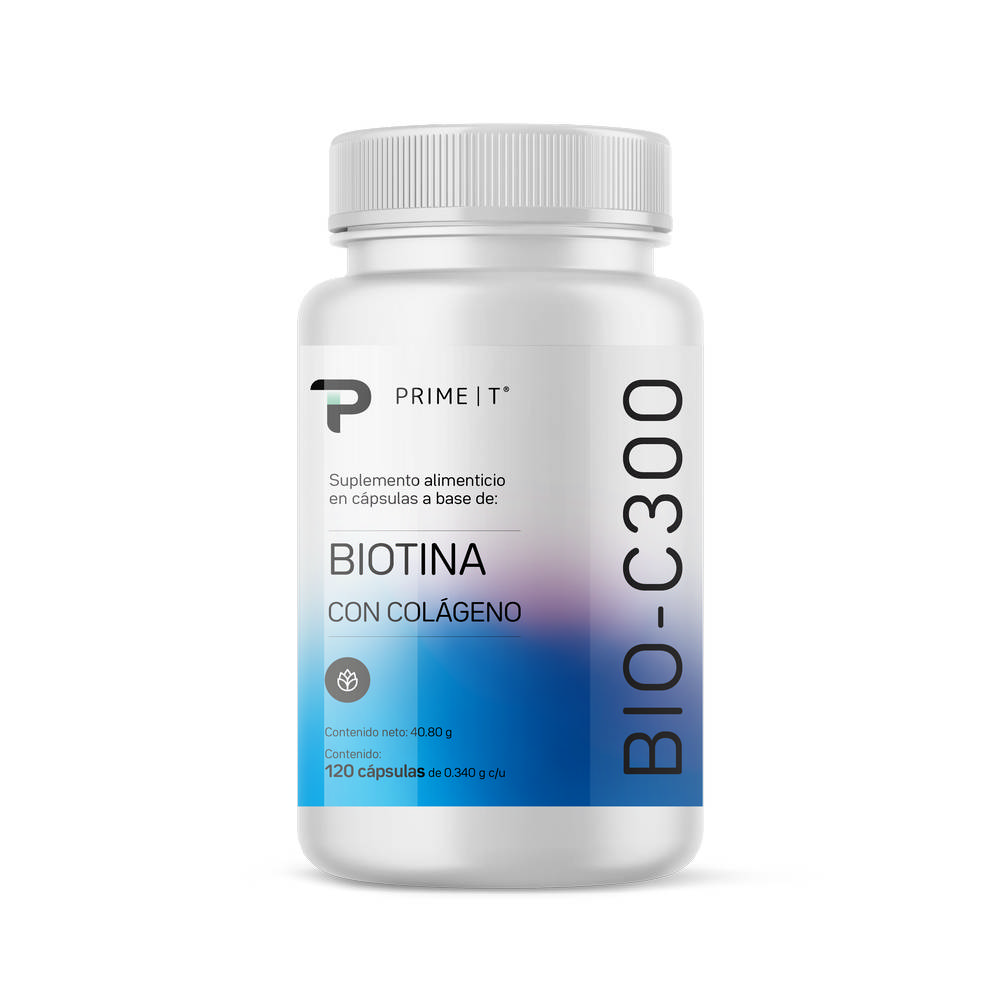 Biotina BIO C300 Primetech 120 cápsulas de 340 g