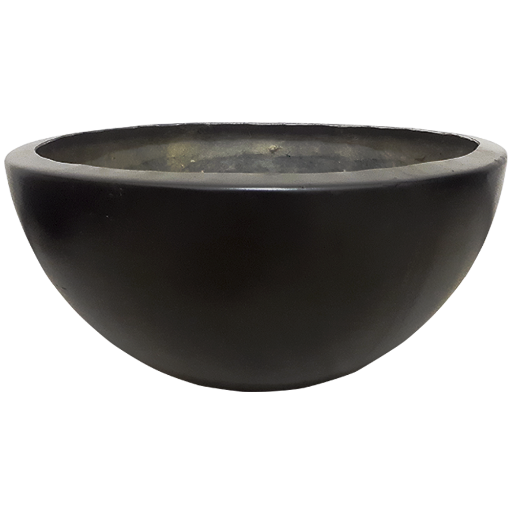 Maceta de fibra de vidrio modelo Luna grande  chocolate*