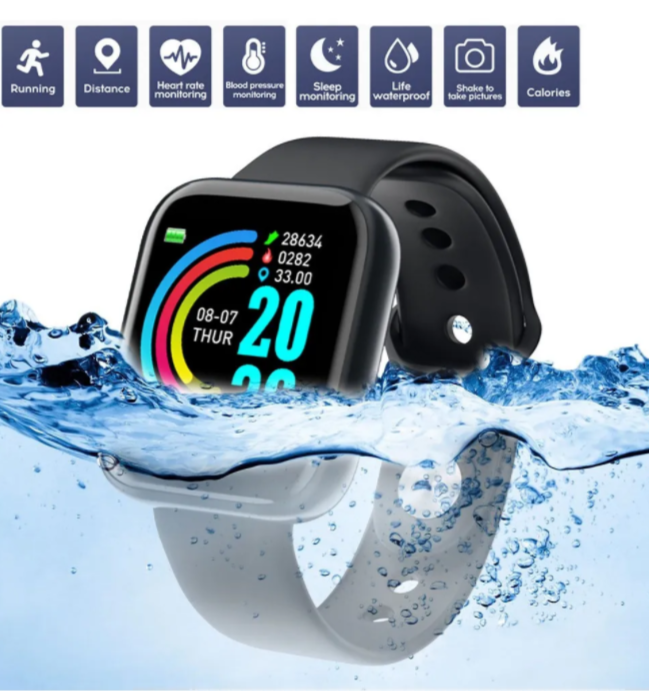 Smartwatch Reloj Inteligente D20 Y68 Verde Reloj Inteligente Bluetooth Contra Agua