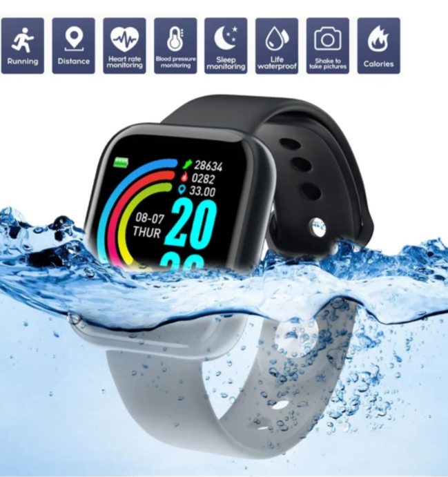 Smartwatch Reloj Inteligente D20 Y68 Verde Reloj Inteligente Bluetooth Contra Agua 