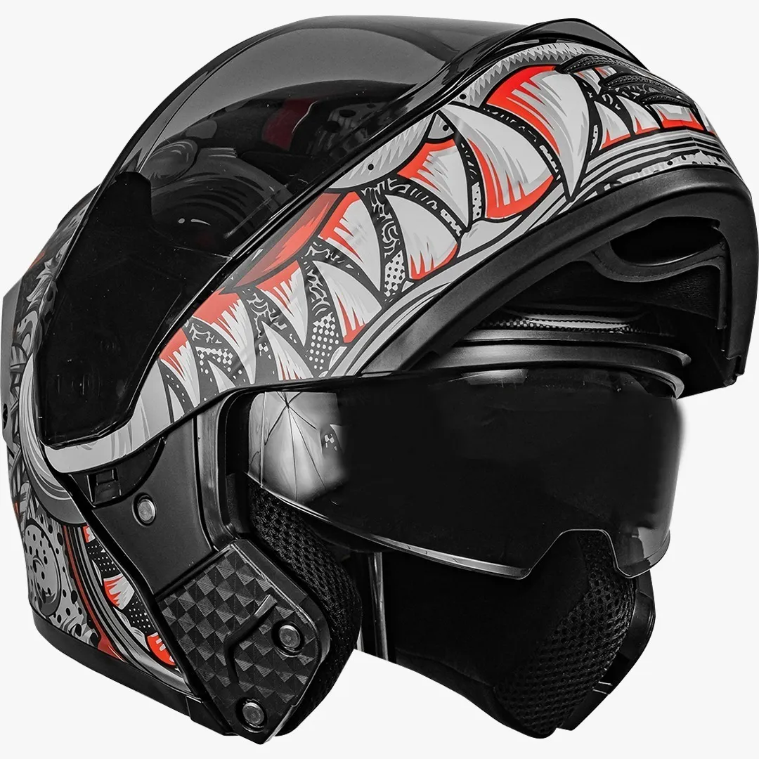 CASCO KOV BALAM ESTELAR ABATIBLE MICA HUMO LENTE INTERNO CERTIFICADO DOT 