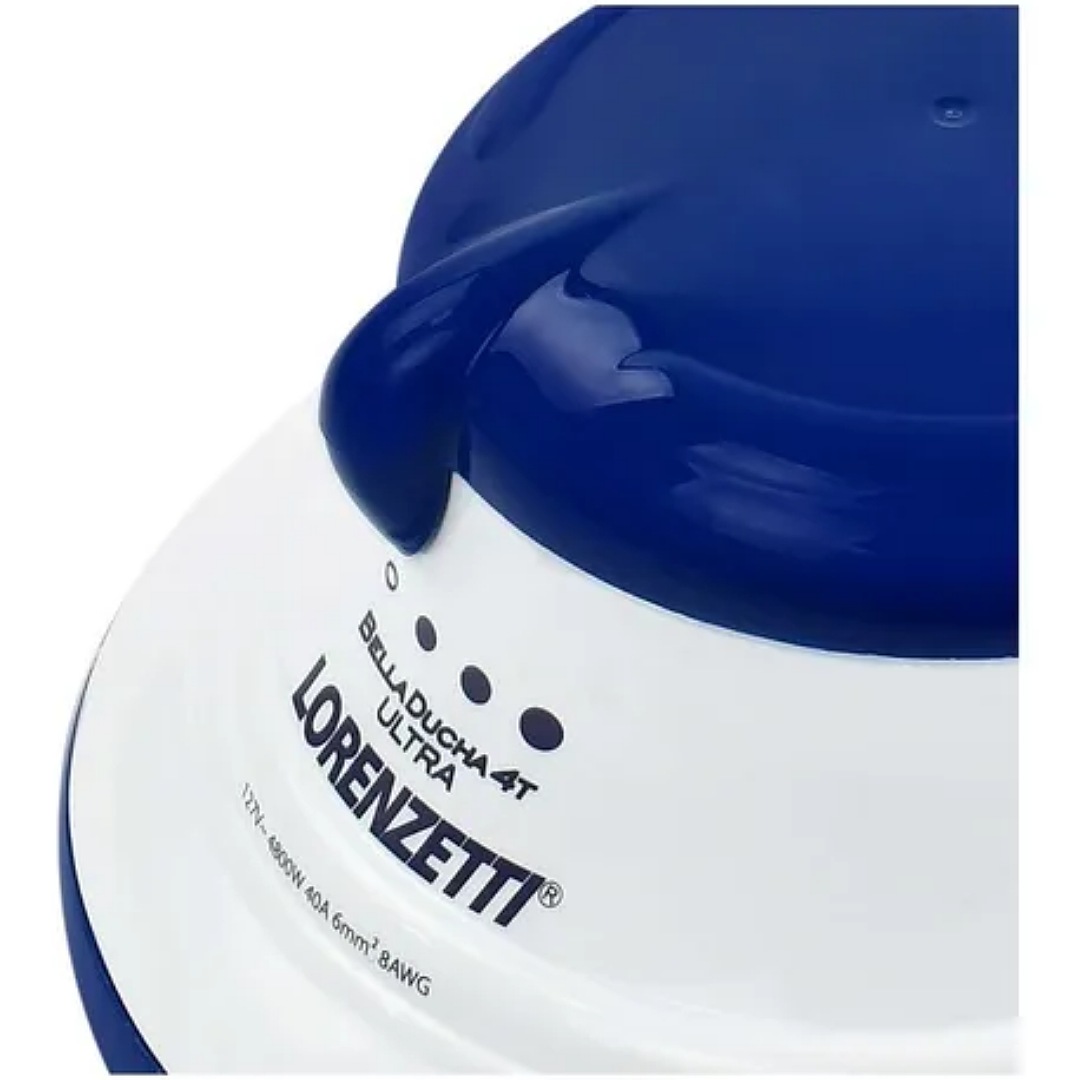 Regadera eléctrica de pared Lorenzetti Bella Ducha 4T blanca y azul 4800W 127V