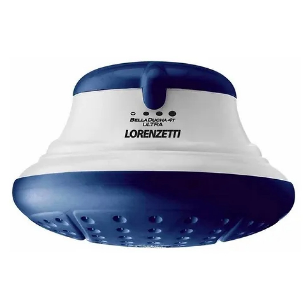 Regadera eléctrica de pared Lorenzetti Bella Ducha 4T blanca y azul 4800W 127V