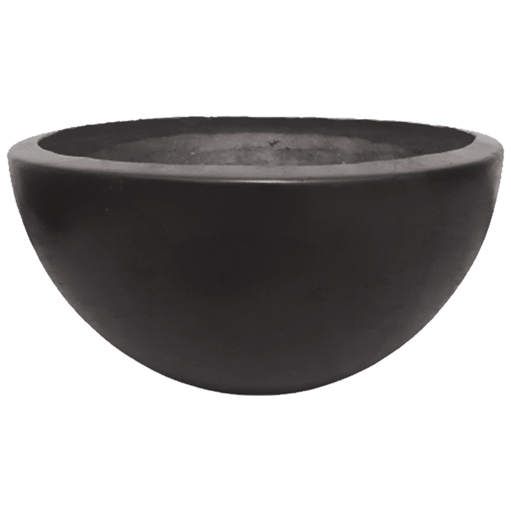 Maceta de fibra de vidrio modelo Luna Extra grande chocolate*