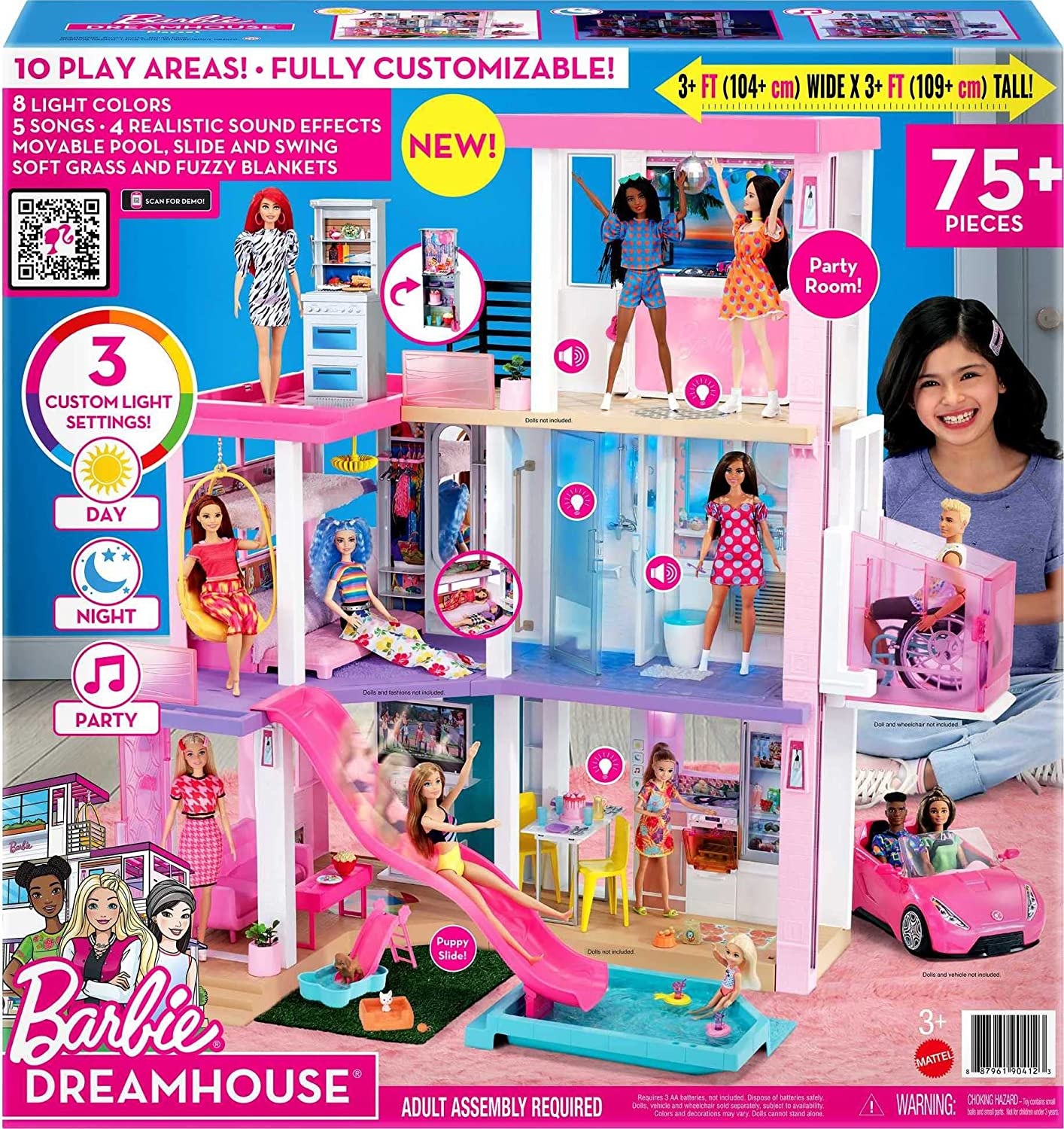 Barbie Mega Casa De Los Sueños Dreamhouse Luz Y Sonido +75 piezas Mattel