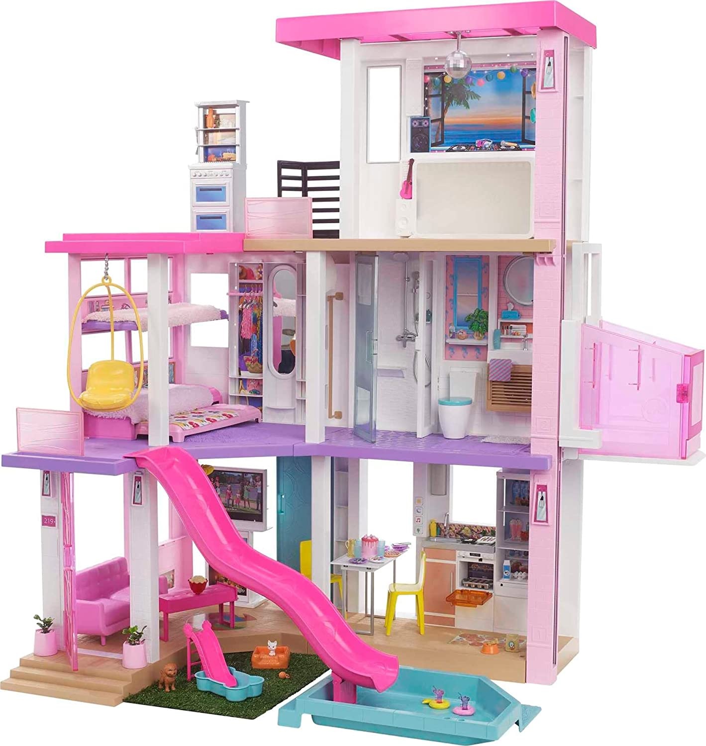 Barbie Mega Casa De Los Sueños Dreamhouse Luz Y Sonido +75 piezas Mattel