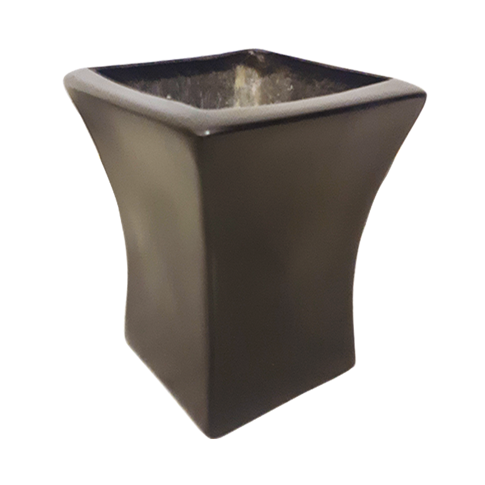 Maceta de fibra de vidrio modelo Frances Mini chocolate*