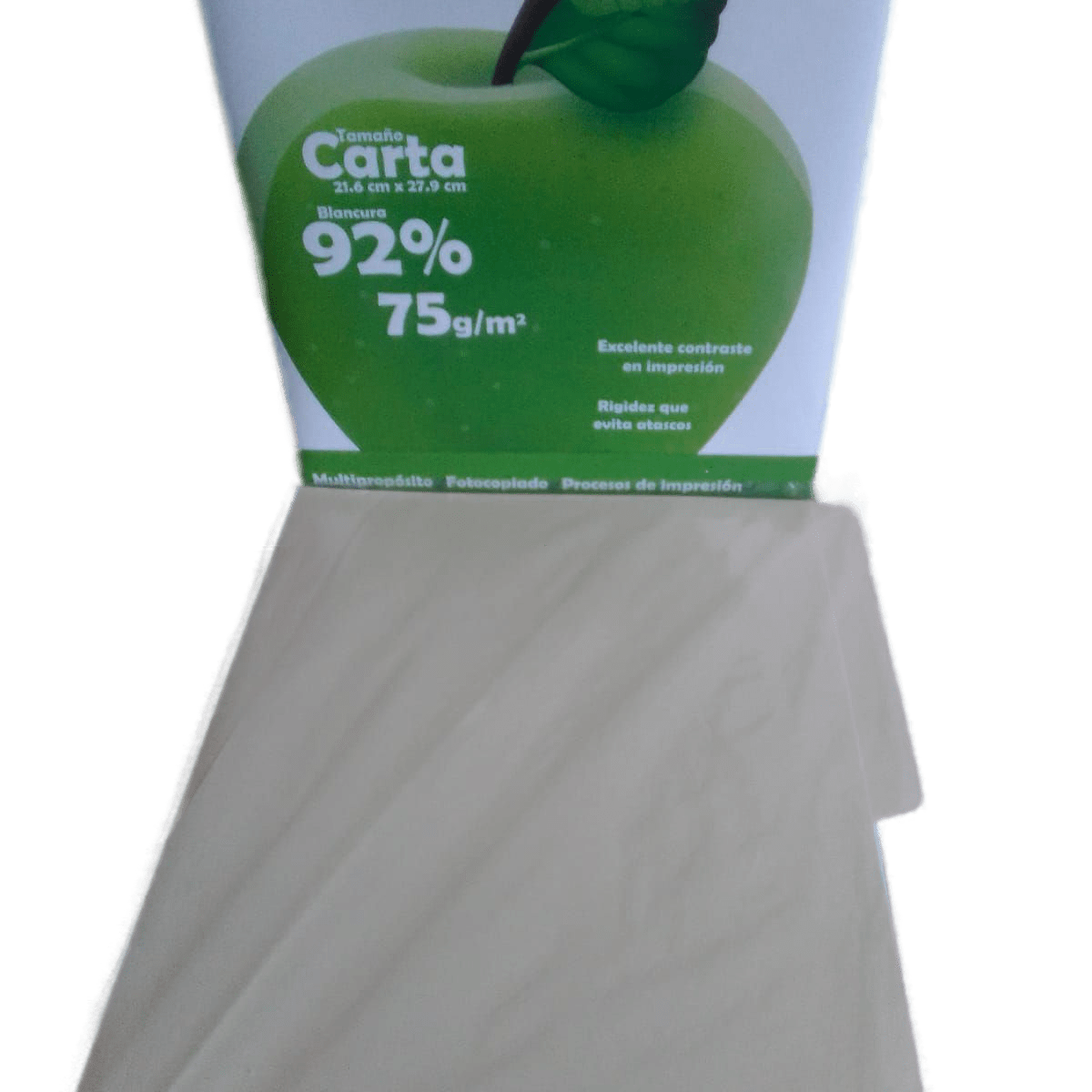 Paquete 100 hojas blancas 92 blancura, tamaño carta + 5 folders tamaño carta