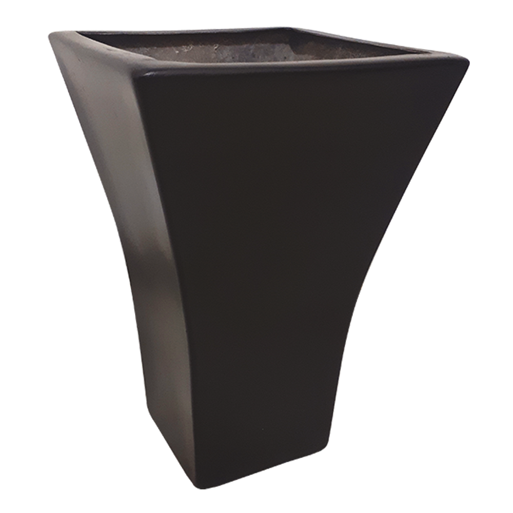 Maceta de fibra de vidrio modelo Francés Mediano chocolate*