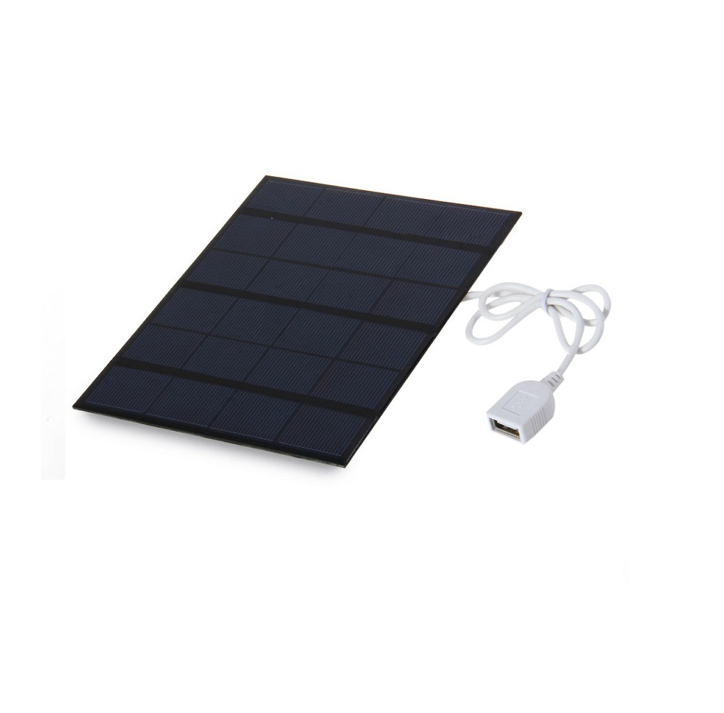 Cargador Panel Solar portátil USB batería celda energía viajes aire libre Camping luz solar 2W