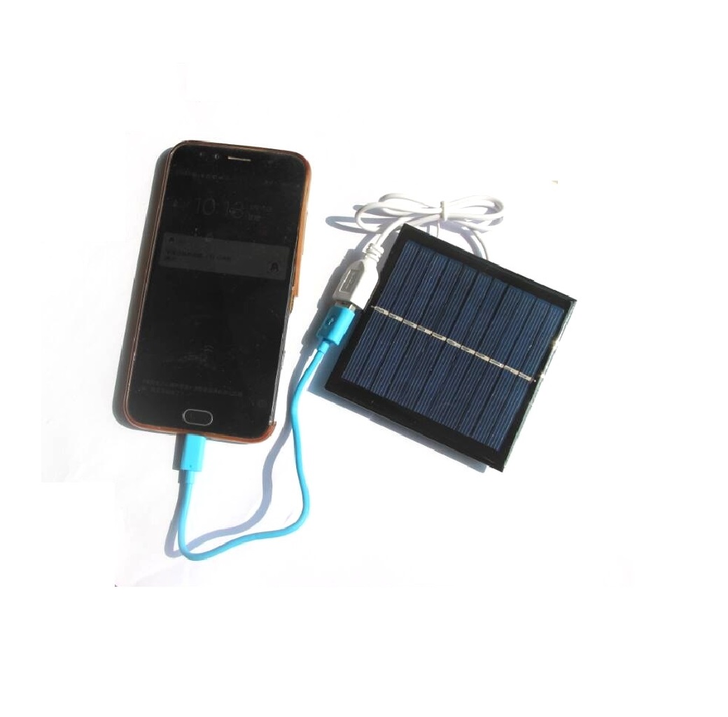 Cargador Panel Solar portátil USB batería celda energía viajes aire libre Camping luz solar 2W