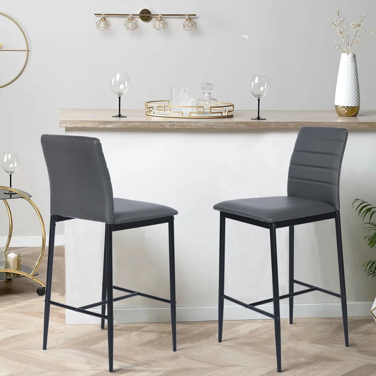 Silla comoda elegante Ann Barstool Brown A Café R21