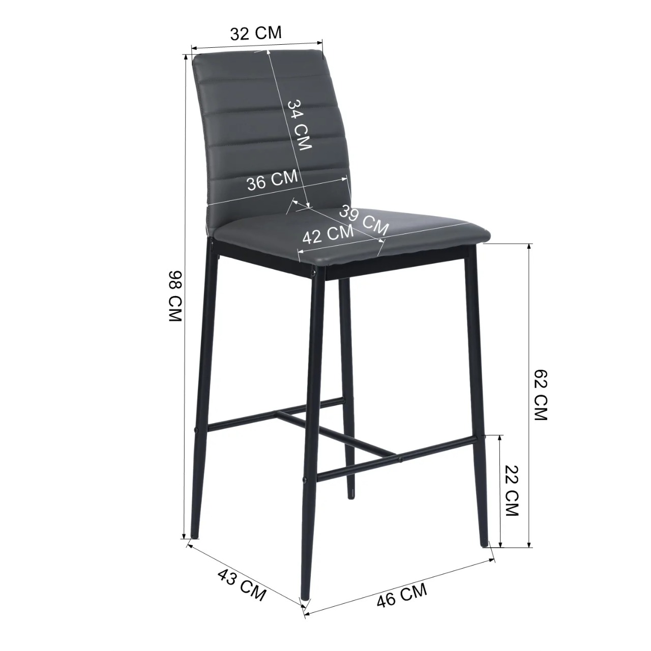 Silla comoda elegante Ann Barstool Brown A Café R21
